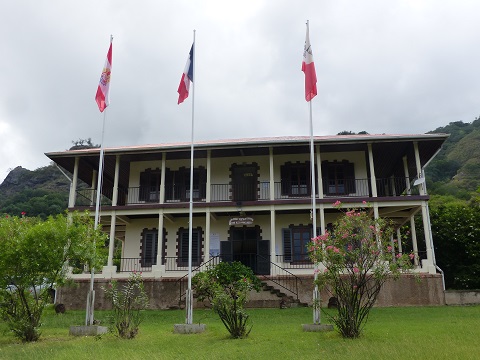 Colonial-style Administrative building in Taiohae on Nuku Hiva May 2015